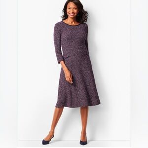 Talbots Long Sleeve Purple Dress